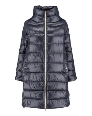 Herno Zip-Up Hooded Puffer Jacket - Blue