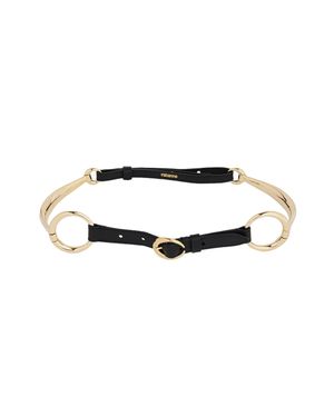 Rabanne Sophisticated Leather Belt With Accents - White