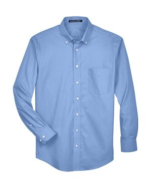 Devon & Jones Crown Collection Oxford Woven Dress Shirt - Blue