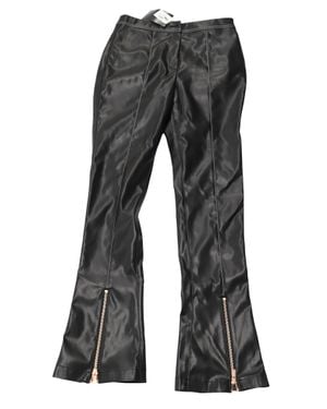 ANDERSSON BELL Zipper Flared Faux Leather Pants - Gray