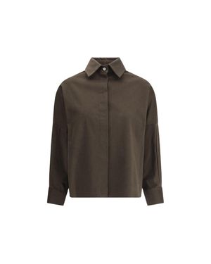 Ella Oversized Shirt - Brown