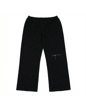 KnotWtr Rhinestone Baggy Sweatpants - Black