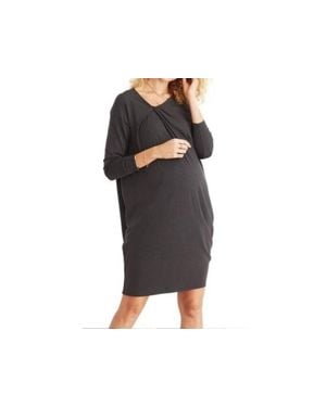 HATCH The Sandrine Long Sleeve Dress - Black
