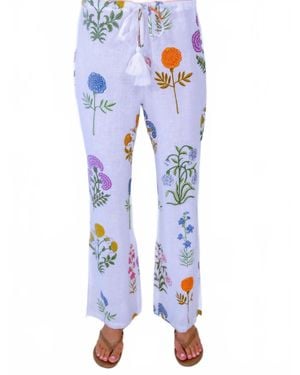 Erica Wilson Flared Beach Pants - Blue