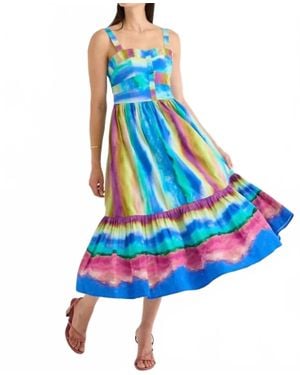 Alivia Sunset Stripe Gianna Dress - Blue