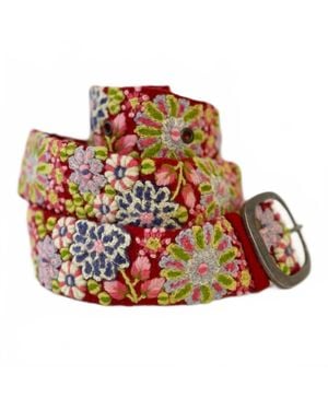 Jenny Krauss Teaberry Embroidered Wool Belt