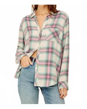 Rails Hunter Long Sleeve Plaid Shirt - Gray