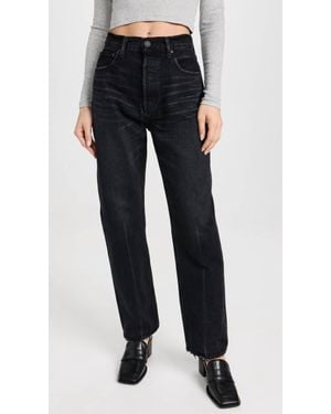 Moussy Murrieta Wide Straight Jean - Black