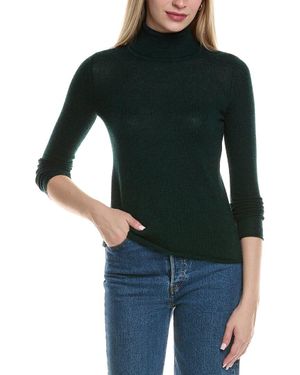Sofiacashmere Turtleneck Wool & Cashmere-Blend Sweater - Black
