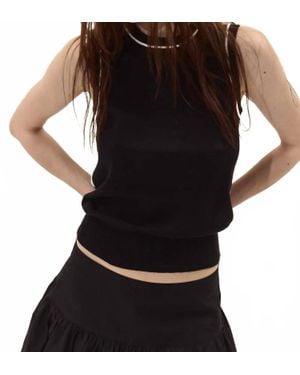 DELUC Symi Knit Sleeveless Top - Black