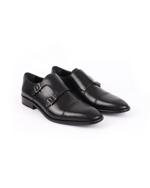 VELLAPAIS Lefors Double Monk Dress Shoes - Black
