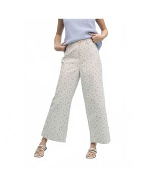 Wishlist Lulu Floral Print Wide Leg Pants - Gray