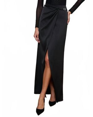 L'Agence Emmarie Maxi Wrap Skirt - Black