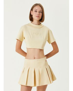 Pcfg Cotton Pleated Skirt - Natural