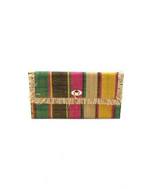 Shebobo Sophie Straw Envelope Clutch Bag - Multicolor