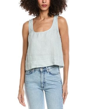 Bella Dahl Scoop Neck Linen Tank - Blue