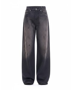Nine:inthe:morning Wide-Leg Dark Wash Jeans - Blue