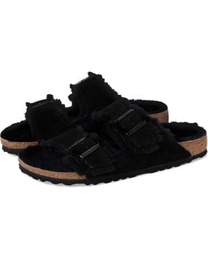 Birkenstock Arizona 1039-0752661 Sandal Suede Open Toe Slide Zogg384 - Black