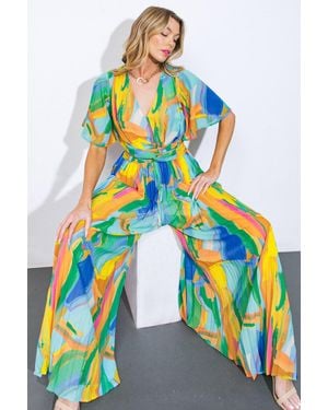 TRUEDAMES Spirit Of Noel Woven Jumpsuit - Blue