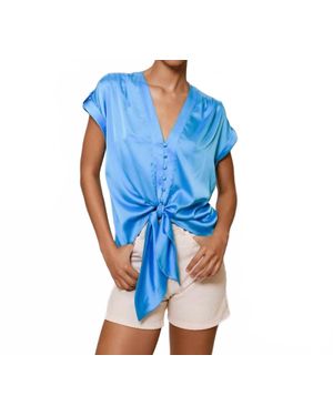 Hutch Ricci Tie Front Top - Blue