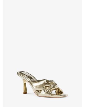Michael Kors Outlet Elena Metallic Sandal