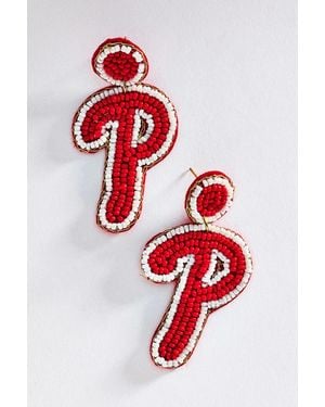 Lisi Lerch Mlb Beaded Earrings - Red
