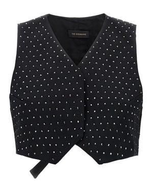 ANDAMANE 'Nadine Crystal' Waistcoat - Black