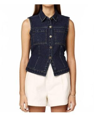 Cleobella Franka Denim Vest - Blue