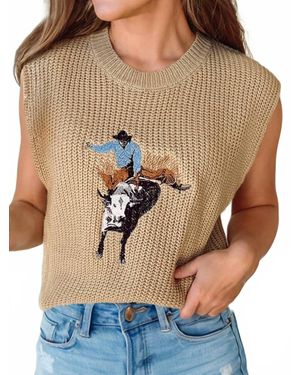 1 the Woman Jackson Hole Knit Sweater Vest - Natural