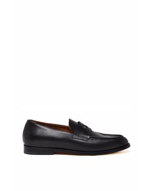 Doucal's Leather Penny Loafers - Black