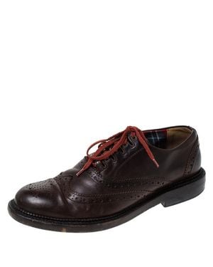 DSquared² Brogue Leather Lace Up Oxfords - Brown