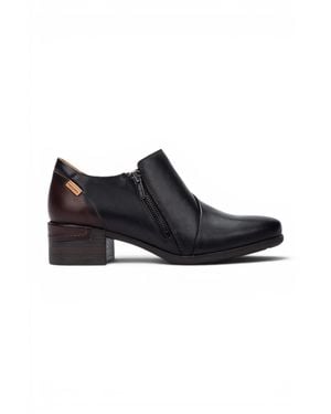 Pikolinos Leather Low Heel Shoes - Black