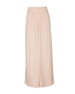 Attic And Barn Satin Pants High Waist - Natural