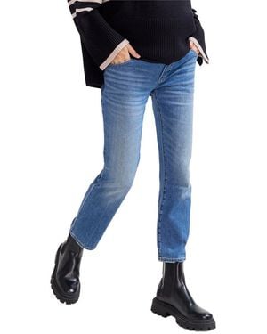 HATCH The Over The Bump Straight Maternity Jean - Blue
