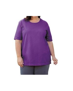 On The Plus Side Cotton Short Sleeve Tee - Purple