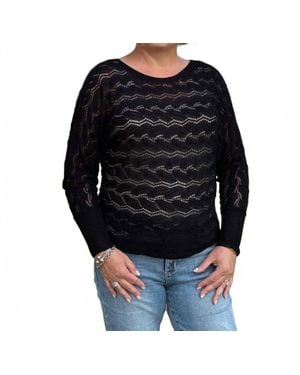 Eesome Falling For Crochet Sweater - Black
