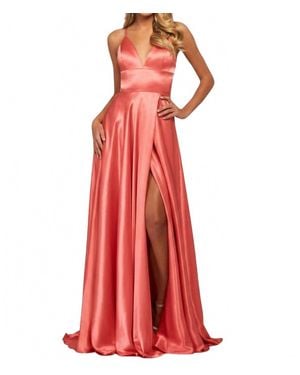 Sherri Hill Sleeveless Long Gown - Red