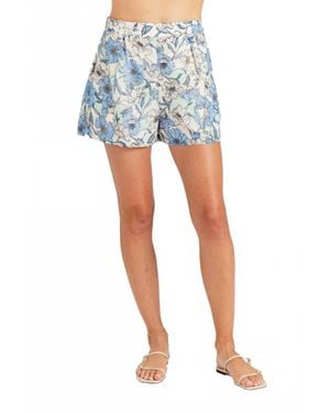 Sundays Vaughn High Waist Shorts - Blue