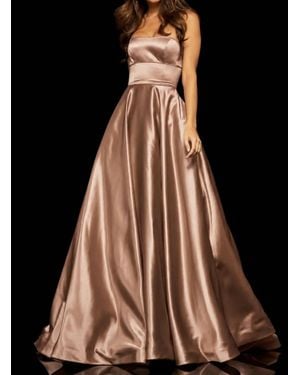 Sherri Hill Strapless Evening Dress - Brown