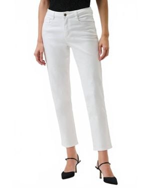Joseph Ribkoff Wide Leg Denim Jean - White