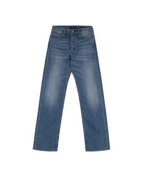 Moorer Nurdc116Wswd Pants Stonewashed - Blue