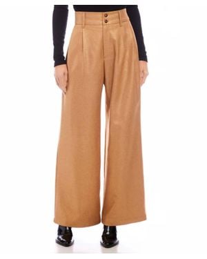 Fifteen Twenty Flattering Boot-Cut Camel Pants - Natural