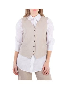 Anine Bing Lena V-Neck Vest - Gray