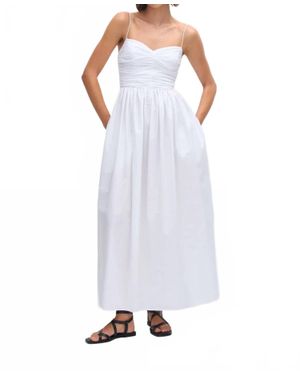 Matteau Gathered Bodice Dress - White