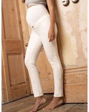 Seraphine Zahara Slim Leg Over Bump Jeans - Natural