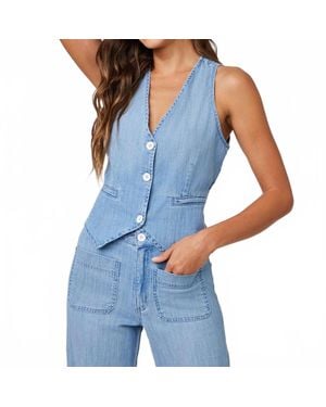 Bella Dahl Wren Welt Pocket Vest - Blue