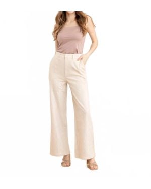 Allie Rose Coastal Crinkle Pant - Natural
