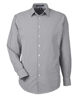 Devon & Jones Crownlux Performance Gingham Dress Shirt - Gray