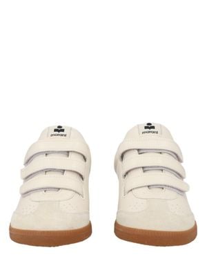 Isabel Marant Smooth Leather Velcro Sneakers - Natural