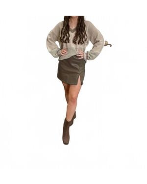 Anniewear Betsy V Neck Sweater - Natural